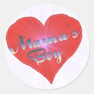 Mama's Boy Classic Round Sticker