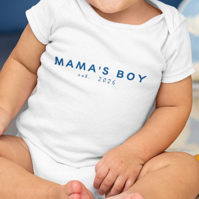 Mama's Boy Est. Year Baby Bodysuit (Creator Uploaded)