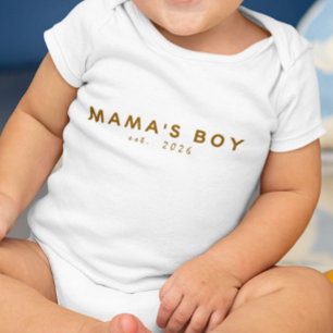 Mama's Boy Est. Year Baby Bodysuit