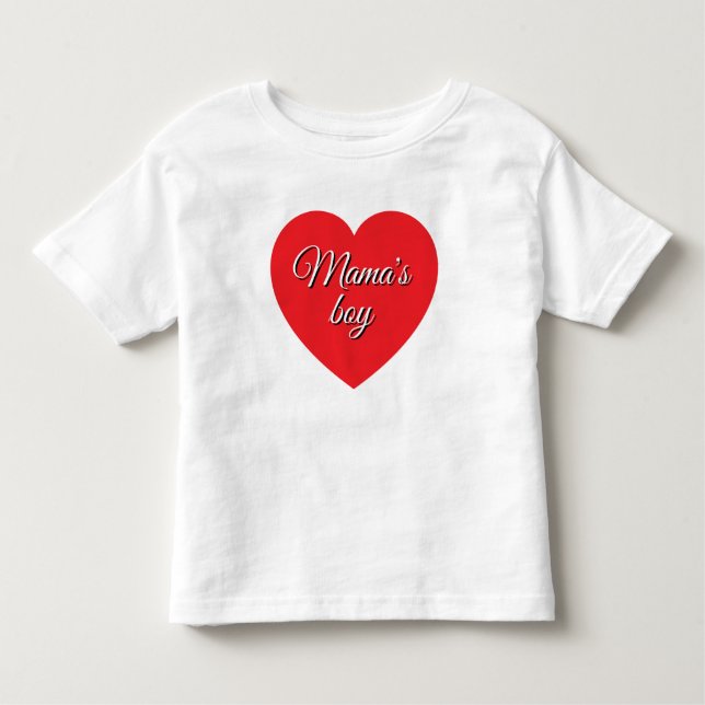 Mama's Boy Heart Kids' T-Shirt (Front)