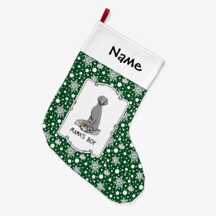 Mama's Boy Weimaraner (grey 1) toys dog mum Cute Large Christmas Stocking