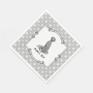 Mama's Boy Weimaraner (grey 1) toys dog mum Cute Napkin