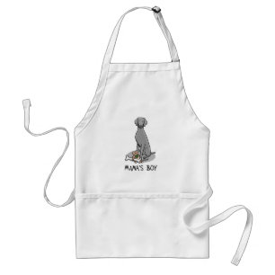 Mama's Boy Weimaraner (grey 1) toys dog mum Cute Standard Apron