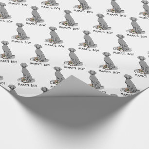 Mama's Boy Weimaraner (grey 1) toys dog mum Cute Wrapping Paper