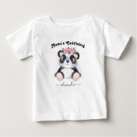 Mama's Cuddlebug with Baby Name Cute Panda Bear