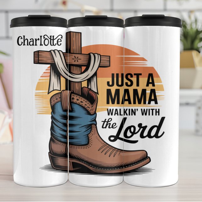 Mama's Faith: Walkin' With The Lord Thermal Tumbler (Creator Uploaded)