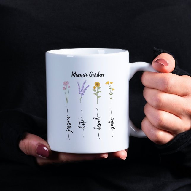 Mama's Garden Personalised Kids Nmae Mother's Day Coffee Mug (Creator Uploaded)