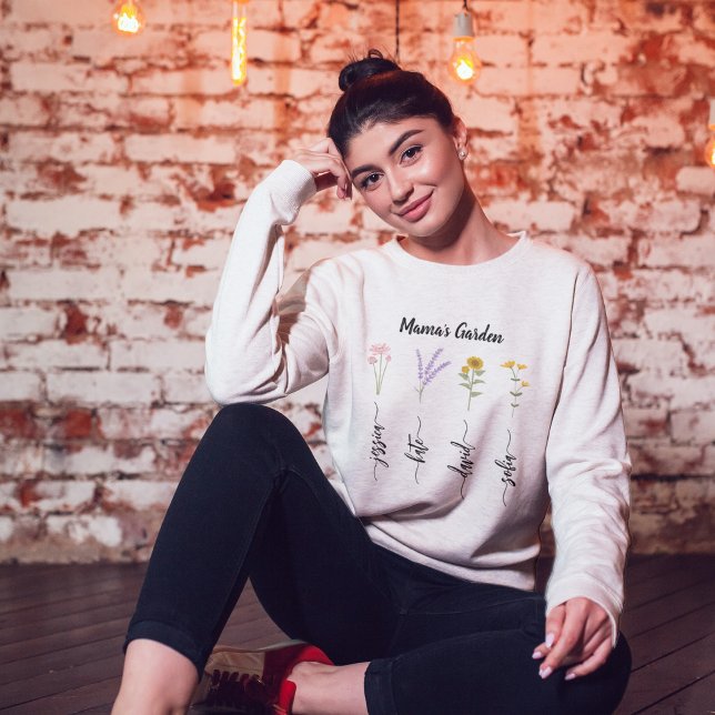 Mama's Garden Personalised Kids Nmae Mother's Day Sweatshirt (Creator Uploaded)