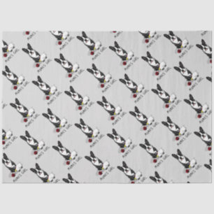 Mama's Girl #2 Boston Terrier (black) - Cute Dog Tissue Paper