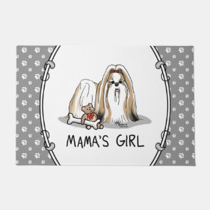Mama's Girl Shih Tzu (tan white) Dog Mum Cute Doormat