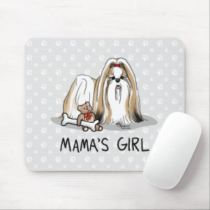 Mama's Girl Shih Tzu (tan white) Dog Mum Cute Mouse Pad