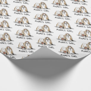 Mama's Girl Shih Tzu (tan white) Dog Mum Cute Wrapping Paper