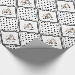 Mama's Girl Shih Tzu (tan white) Dog Mum Cute Wrapping Paper