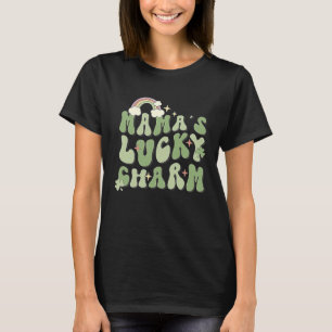 Mama's Good Luck, Kids St Patrick Day Matching Ret T-Shirt