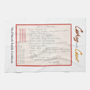 Mama's Handwritten Marinade Recipe Tea Towel