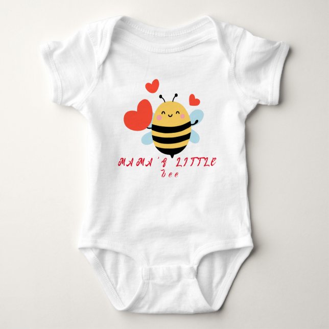 Mama's Little Bee Cute Morden Baby Bodysuit (Front)