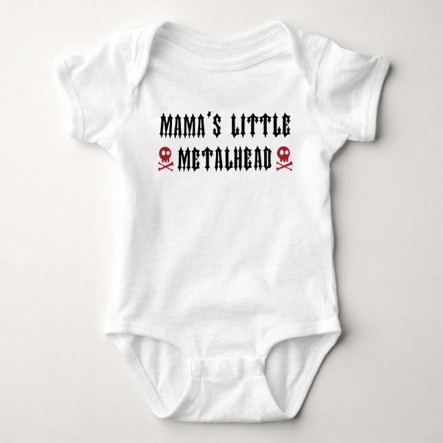 Mama's Little Metalhead Baby Bodysuit (Front)