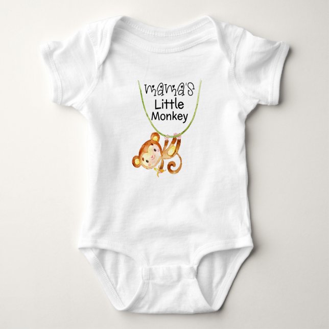 Mama's Little Monkey Baby Clothes, Coming Home Bodysuit (Front)