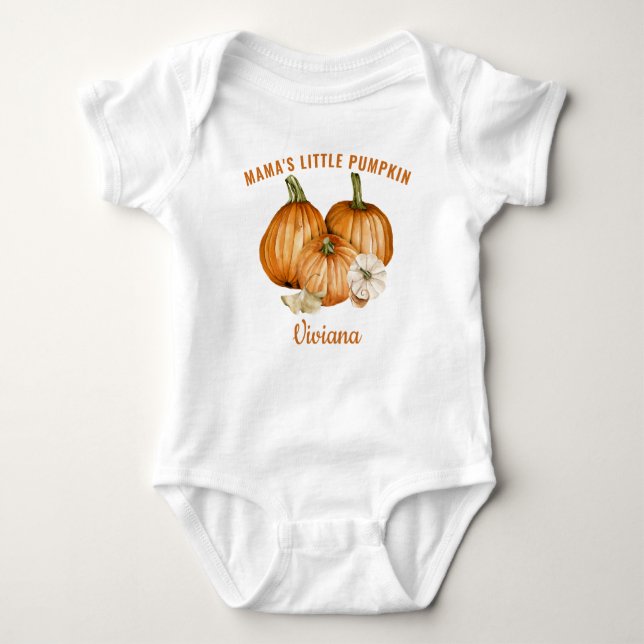 Mama's Little Pumpkin Baby Bodysuit (Front)