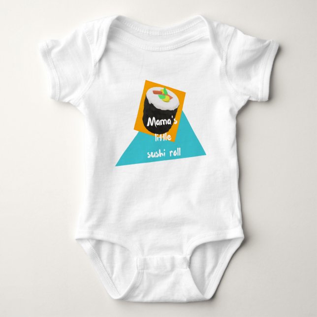Mama's Little Sushi Roll - Baby Outfit Bodysuit (Front)