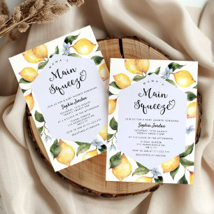 Mama's main squeeze lemon baby shower invitation