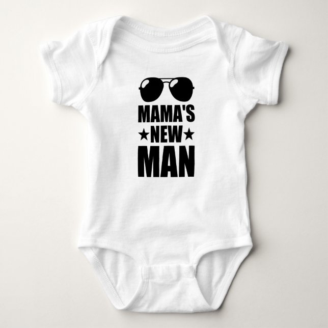 Mama's New Man Baby Bodysuit (Front)
