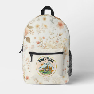 Mama's Village: Where Love Grows Printed Backpack