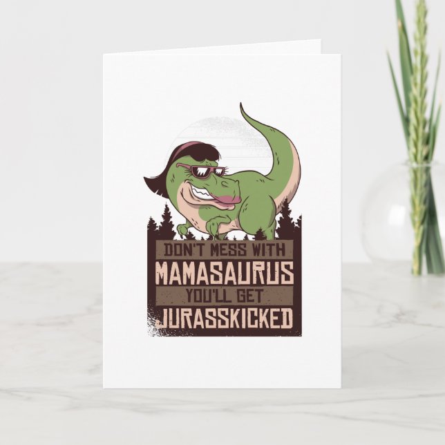 Mamasaurus Dinosaur Card (Front)