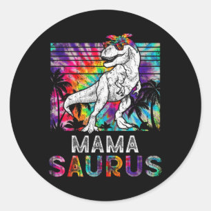 Mamasaurus Dinosaur Mama Saurus Family Matching Ti Classic Round Sticker