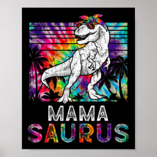 Mamasaurus Dinosaur Mama Saurus Family Matching Ti Poster