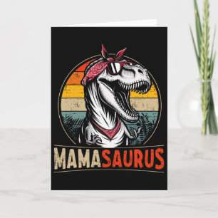 Mamasaurus Dinosaur Mum For Mothers Day Christmas  Card