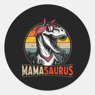 Mamasaurus Dinosaur Mum For Mothers Day Christmas  Classic Round Sticker