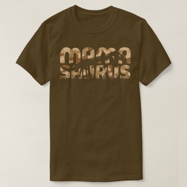 Mamasaurus Dinosaur Skeleton Camo Mama Saurus Moth T-Shirt (Design Front)