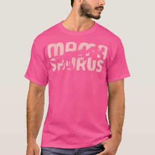 Mamasaurus Dinosaur Skeleton Pink Mama Saurus Moth T-Shirt