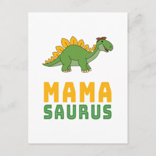 Mamasaurus Dinosaur Stegosaurus Mothers Day Postcard