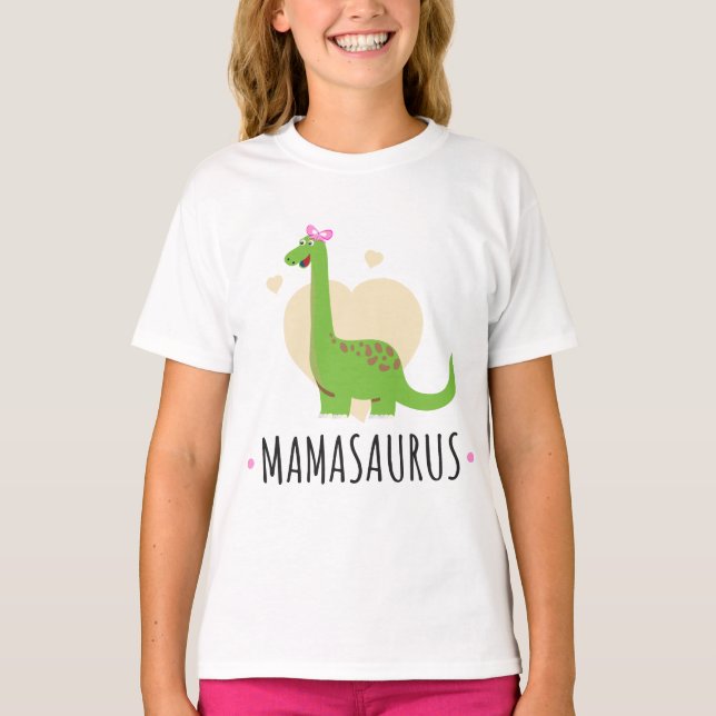 Mamasaurus Funny Dinosaur – Sweet Mom Gift T-Shirt (Front)