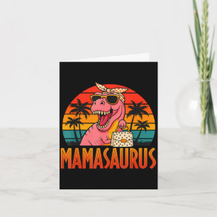 Mamasaurus funny t rex dinosaur mother's day card