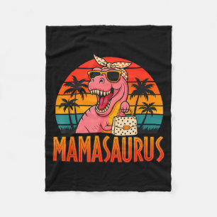 Mamasaurus funny t rex dinosaur mother's day  fleece blanket
