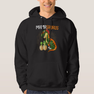 Mamasaurus Mama 2 Kids Dinosaur Mum Matching Famil Hoodie