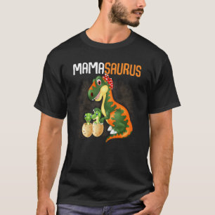 Mamasaurus Mama 2 Kids Dinosaur Mum Matching Famil T-Shirt