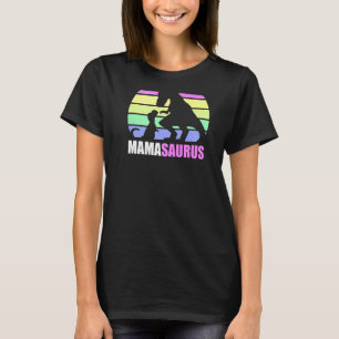 Mamasaurus Mama Rex Dinosaur Mother's Day Back Pri T-Shirt