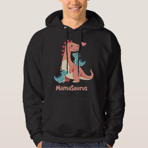 MamaSaurus Mommy & Twin Baby Boy T-Rex Dinosaurs Hoodie