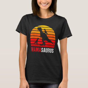 Mamasaurus Mothers Day  Dinosaur Mum Of 2 Boys T-Shirt