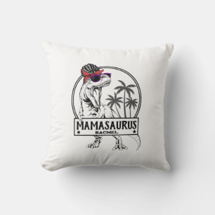 Mamasaurus Mum T rex Dino Funny Custom Name T-Shir Cushion