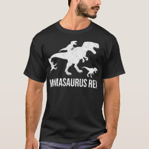 mamasaurus re 3 kids mama dinosaur  T-Shirt