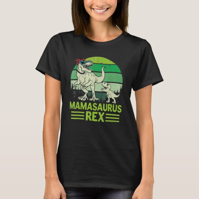 Mamasaurus Rex Dinosaur Mama Saurus Mother's T-Shirt (Front)