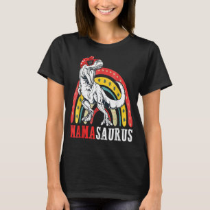 Mamasaurus Rex Dinosaur Mama Saurus Rainbow Matchi T-Shirt