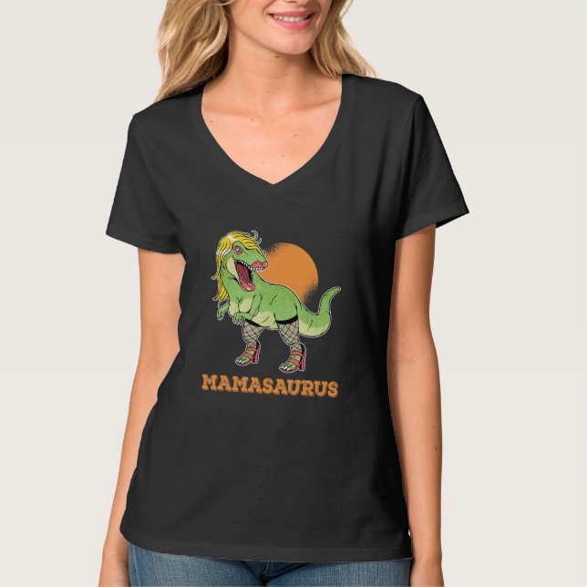 Mamasaurus Rex Mum Dinosaur Mama Saurus Mami 3 T-Shirt (Front)