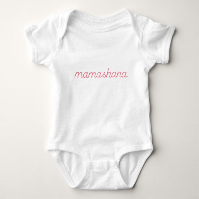 Mamashana Yiddish Baby Bodysuit (Front)