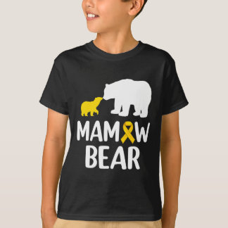 Mamaw Bear Childhood Cancer Awareness Support Squa T-Shirt